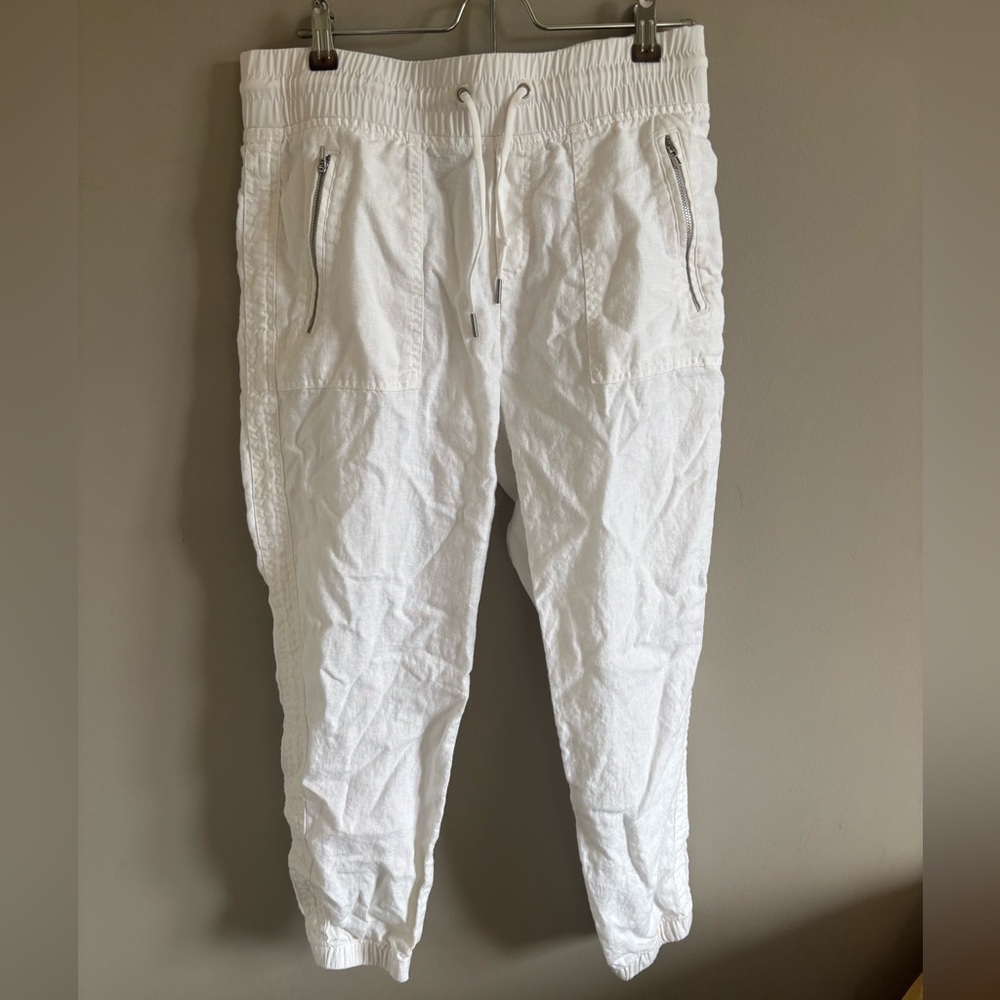 Athlete- Zip Pocket, Linen Joggers